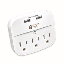 Load image into Gallery viewer, Cruise Power Strip with 2 USB Ports &amp; 3 Outlets