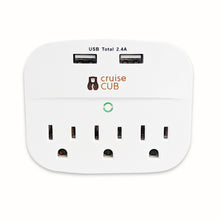 Load image into Gallery viewer, Cruise Power Strip with 2 USB Ports &amp; 3 Outlets